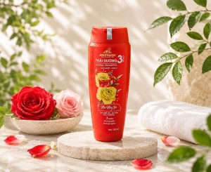 Dầu Gội Thái Dương 3 Hoa Hồng Đỏ® | Chai 200ml