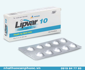 Thuốc Lipvar® 10mg ( Atorvastatin ) - Hộp 30v