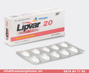 Thuốc Lipvar® 20mg ( Atorvastatin ) - Hộp 30v