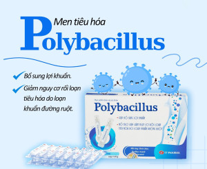 Men Vi Sinh Chứa Kẽm Polybacillus® | Hộp 15 ống