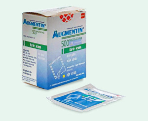 Thuốc Augmentin® 500mg ( amoxicillin - clavulanat ) | Hộp 12 gói