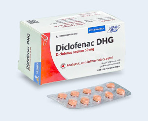 Thuốc Diclofenac DHG® 50mg - Hộp 100v