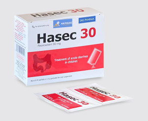 Thuốc Hasec® 30mg ( racecadotril ) - Hộp 24 gói