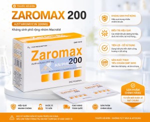Thuốc Zaromax® 200mg ( azithromycin ) - Hộp 24 gói