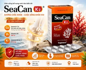 Viên uống bổ sung calci tảo biển đỏ Seacan K2® | Hộp 60v