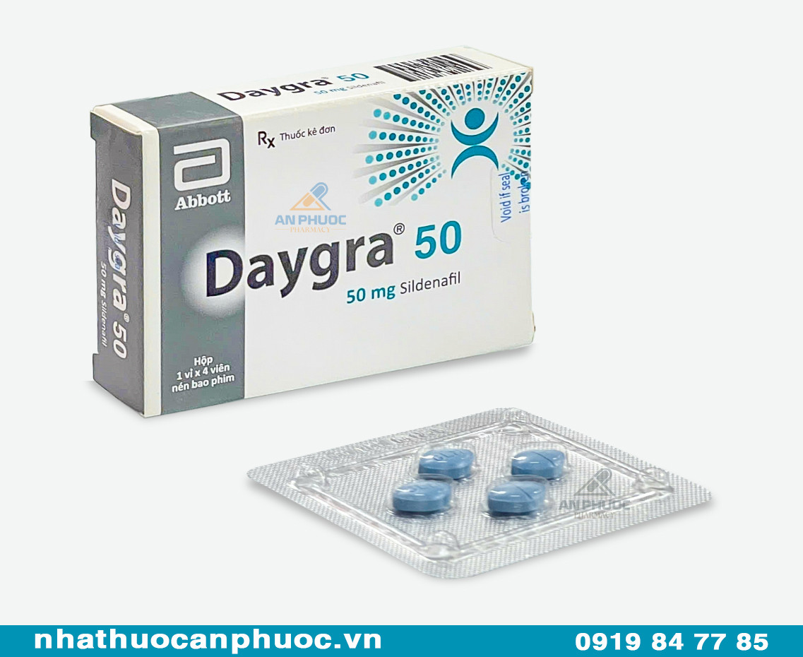 Daygra® 50mg | Sildenafil | Hộp 4 viên