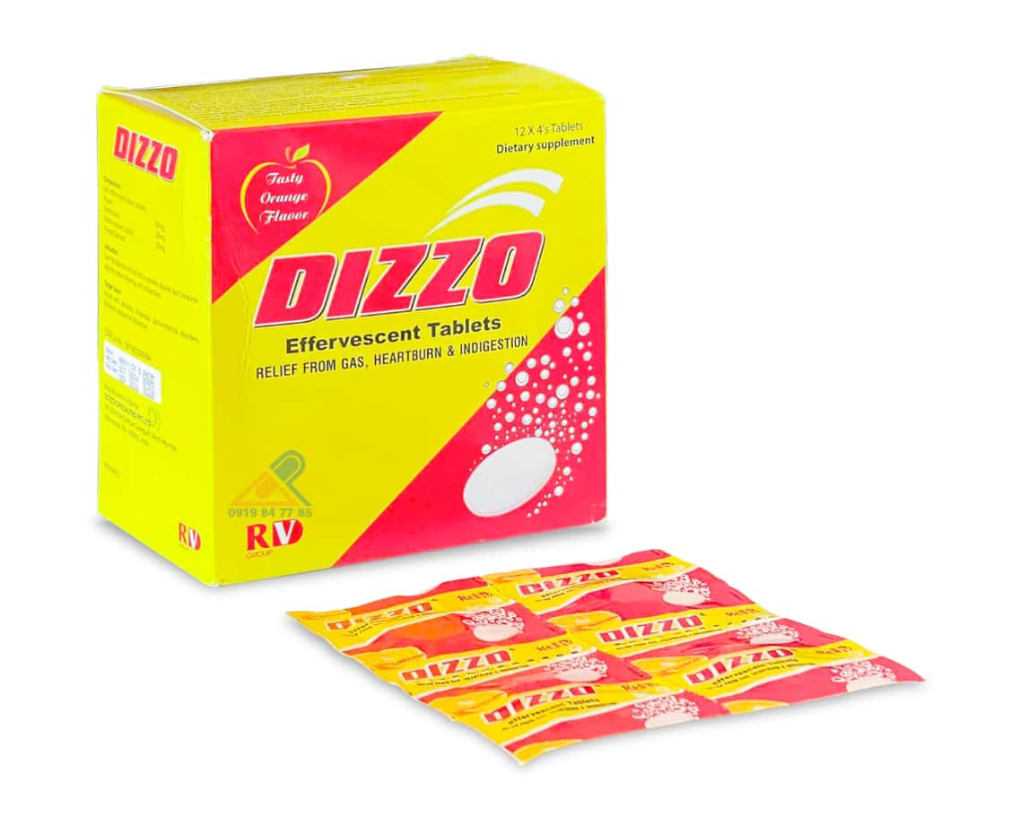 Viên Sủi Tiêu Hóa Dizzo® Effervescent | Hộp 48 viên